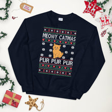 Load image into Gallery viewer, Meowy Catmas Ugly Christmas Sweater
