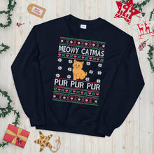 Load image into Gallery viewer, Meowy Catmas Ugly Christmas Sweater
